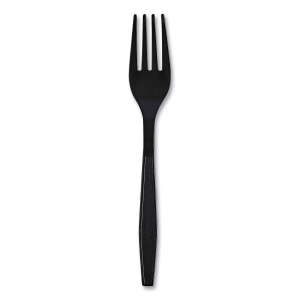 Boardwalk, Heavyweight Individually Wrapped Polypropylene Cutlery, Fork, Black
