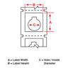 B30 Series Raised Panel Polyester Labels, 2.4" H x 2.4" W, Roll of 145 Labels, White