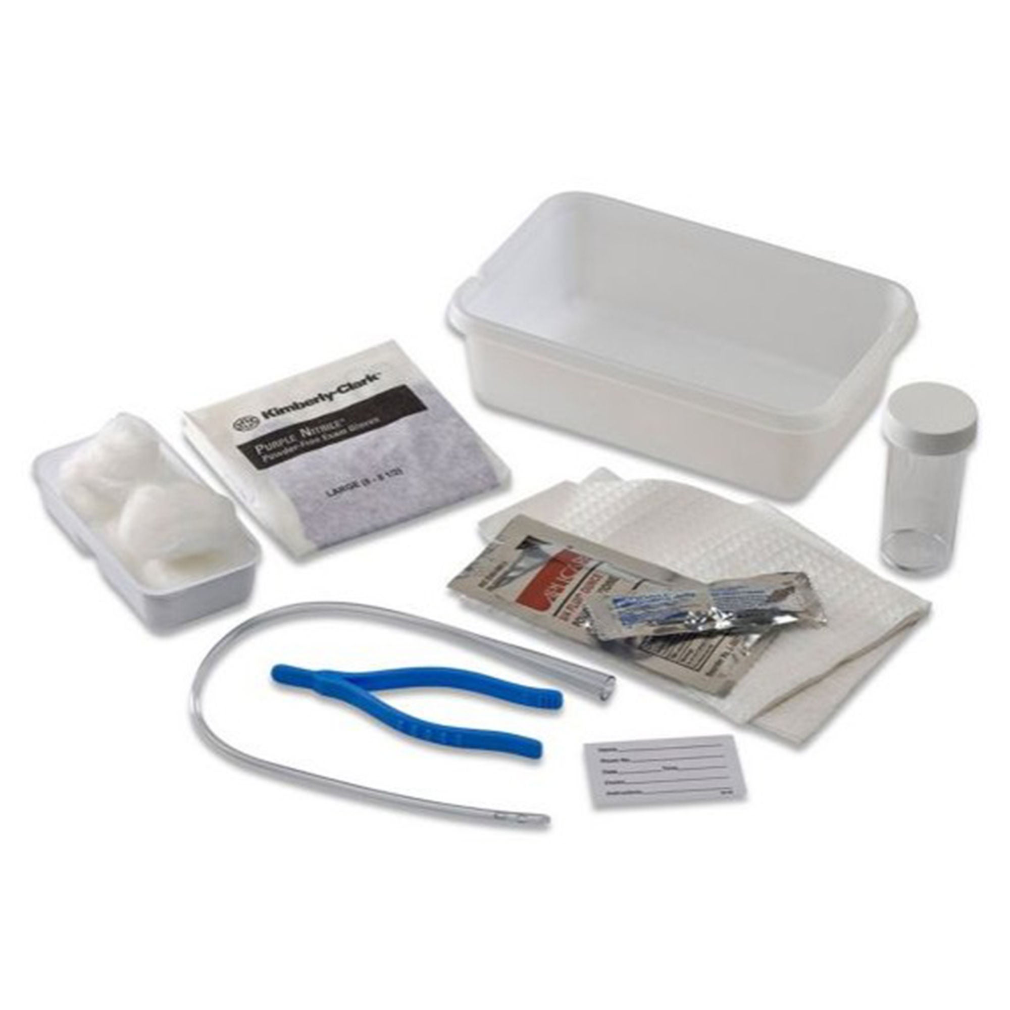 Curity™ Intermittent Catheter Tray, Red Rubber, Open