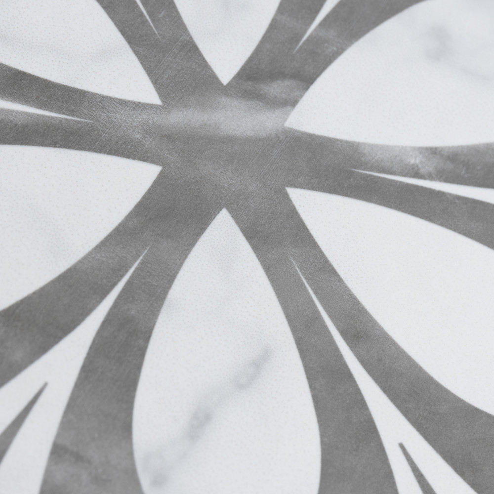 Classico Bardiglio Hex Daisy 7 in. x 8 in. Porcelain Floor and Wall Tile