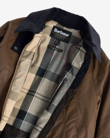 Esther Waxed Jacket Tan/Dress Tartan