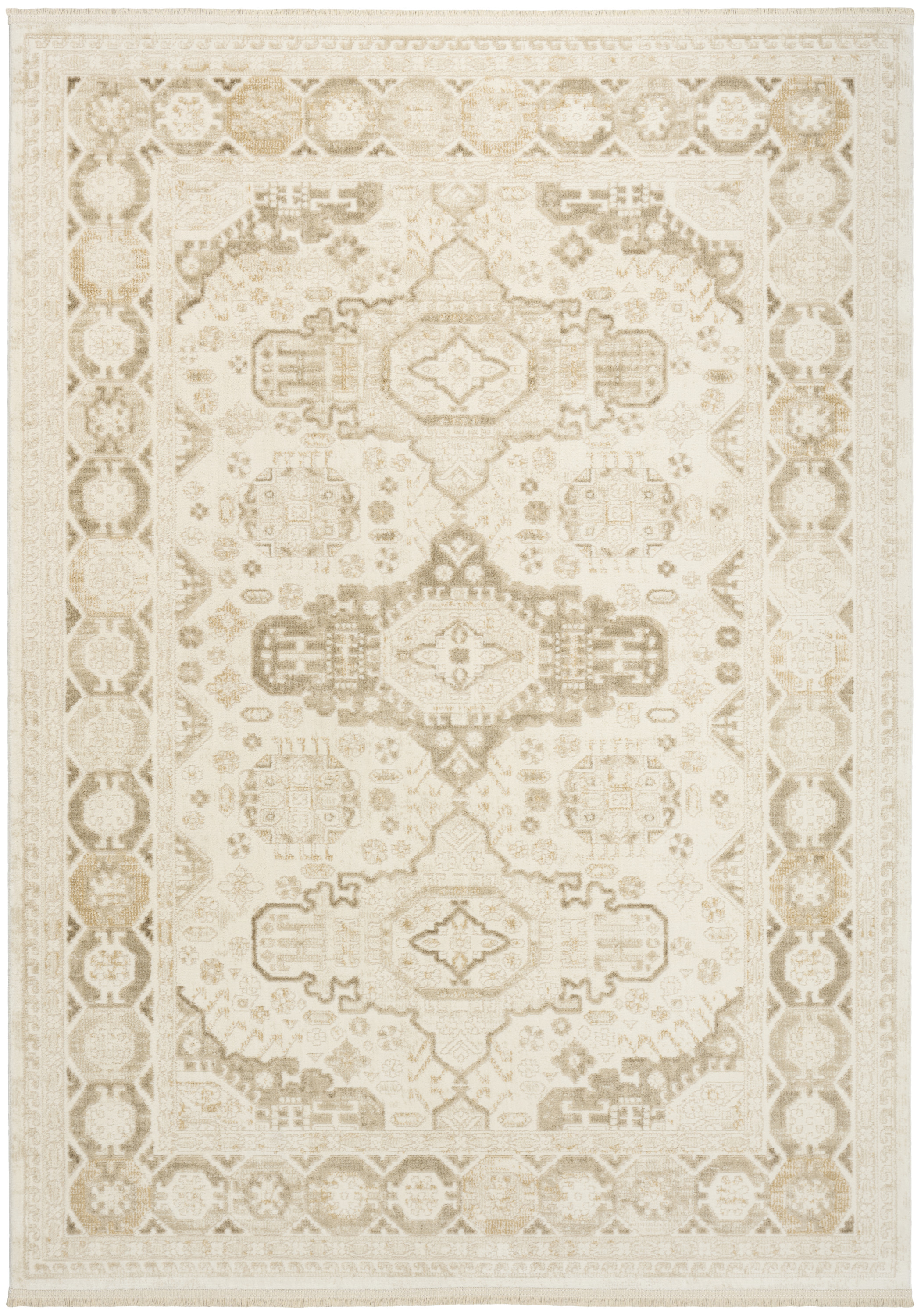 Nourison Pardis 4' x 6' Ivory Beige Vintage Indoor Rug