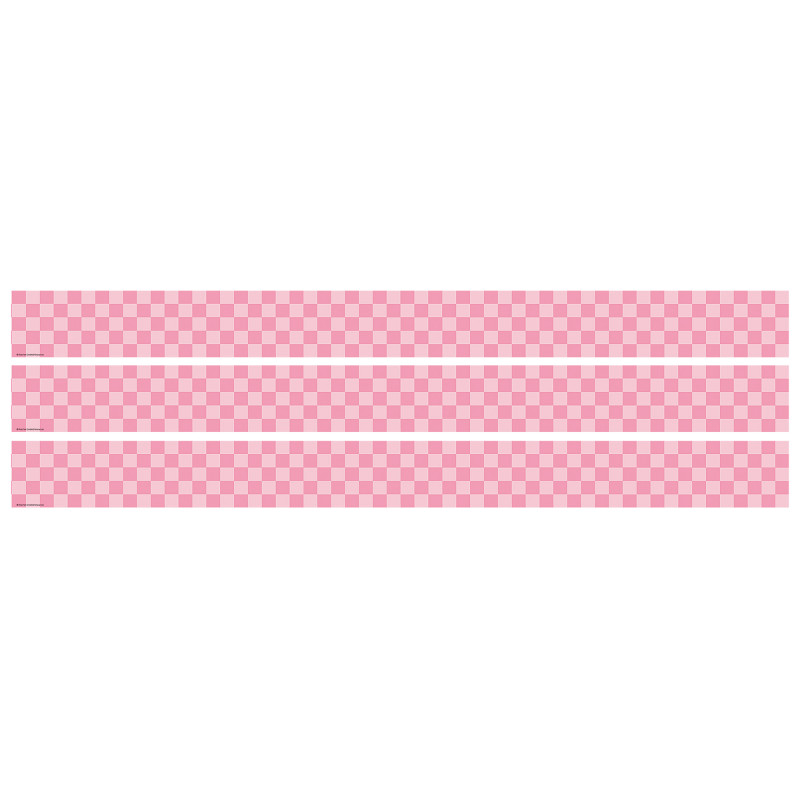 Cool for School Pink Checkers Straight Border Trim, 35 Feet Per Pack, 3 Packs