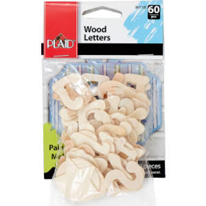 1" Wood Letters, 60 Pieces