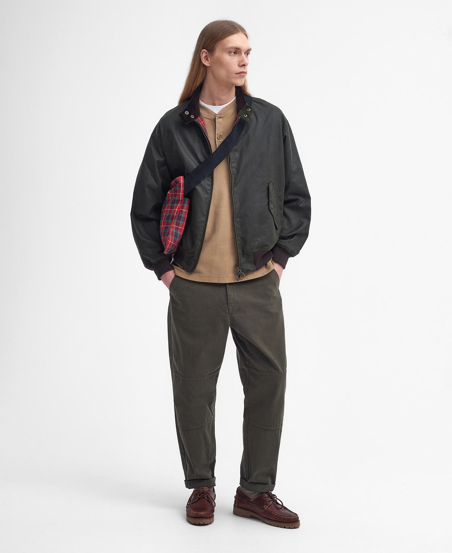 Barbour x Baracuta MA-1 Waxed Harrington Jacket image number 1