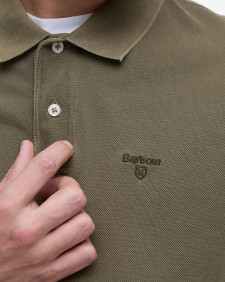 Washed-Out Sports Polo Shirt Light Sage