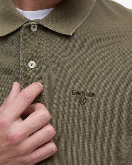 Washed-Out Sports Polo Shirt