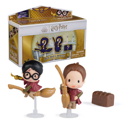 Wizarding World Harry Potter, Micro Magical Moments Quidditch 2-Pack Surprise Blind Box Figures (Styles May Vary), 1.5-inch, Kids Toys for Ages 6+