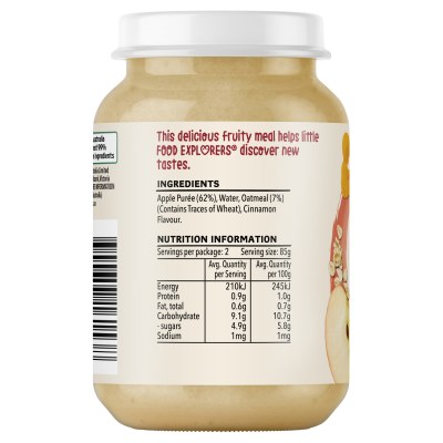  Heinz® Apple & Oatmeal Baby Food Jar 6+ months 170g 