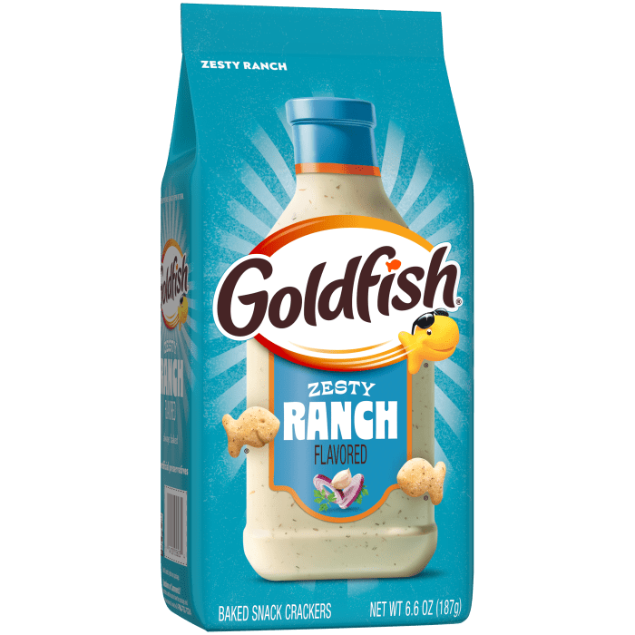 Goldfish® Ranch Baked Snack Crackers, 6.6 oz, bag - Left Angle Image