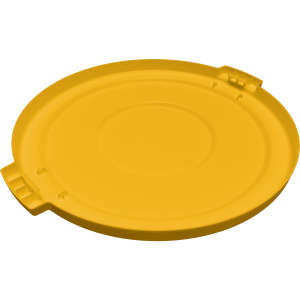 Carlisle, Bronco, Round, Polyethylene, 32 gal, Yellow, Receptacle Lid