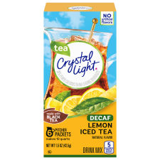 Crystal Light Decaf Lemon Iced Tea Drink Mix, 6 ct Pitcher Packets