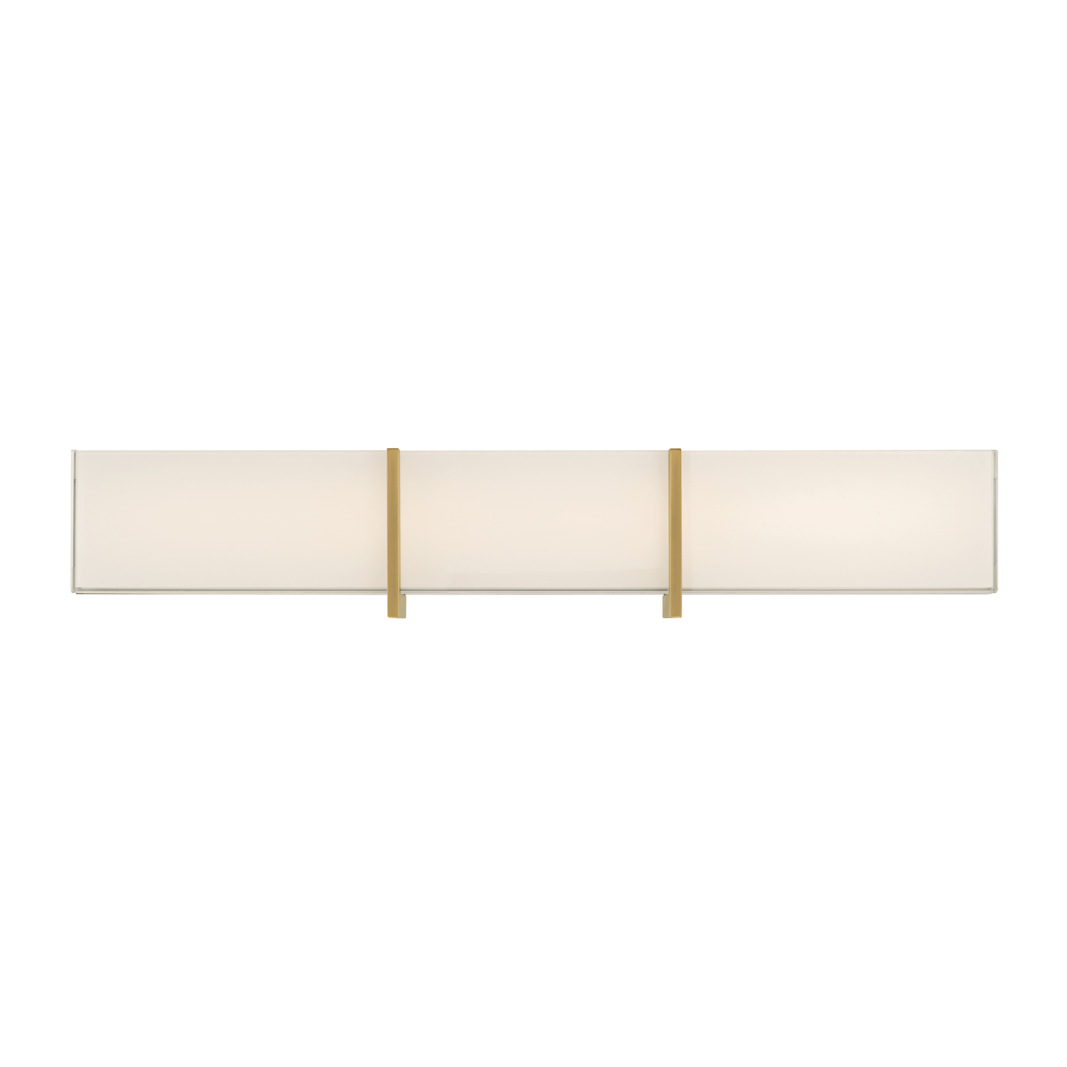 LED Bath Bar - Legacy Brass with White Glass - alternate view