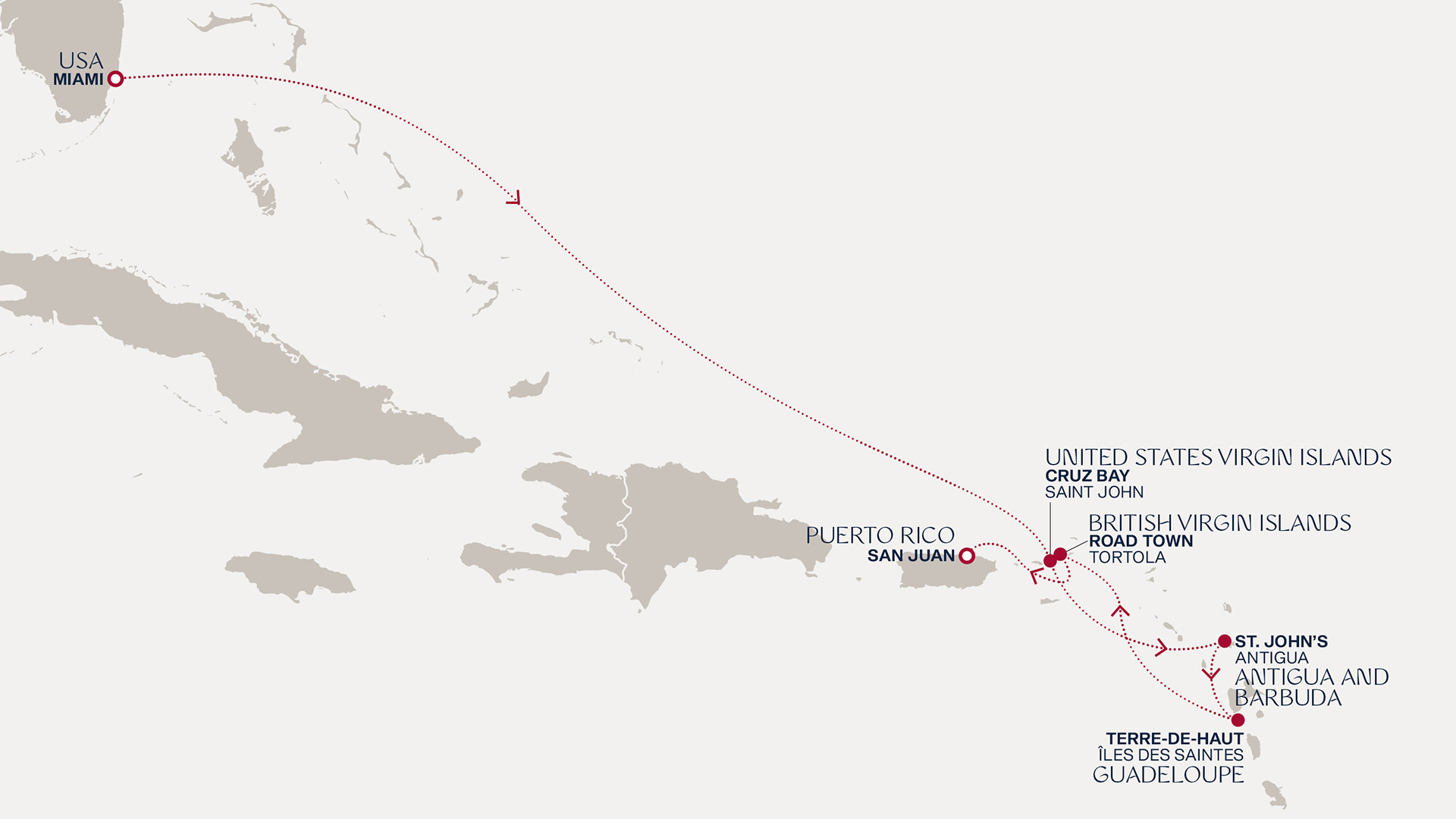 Itinerary map