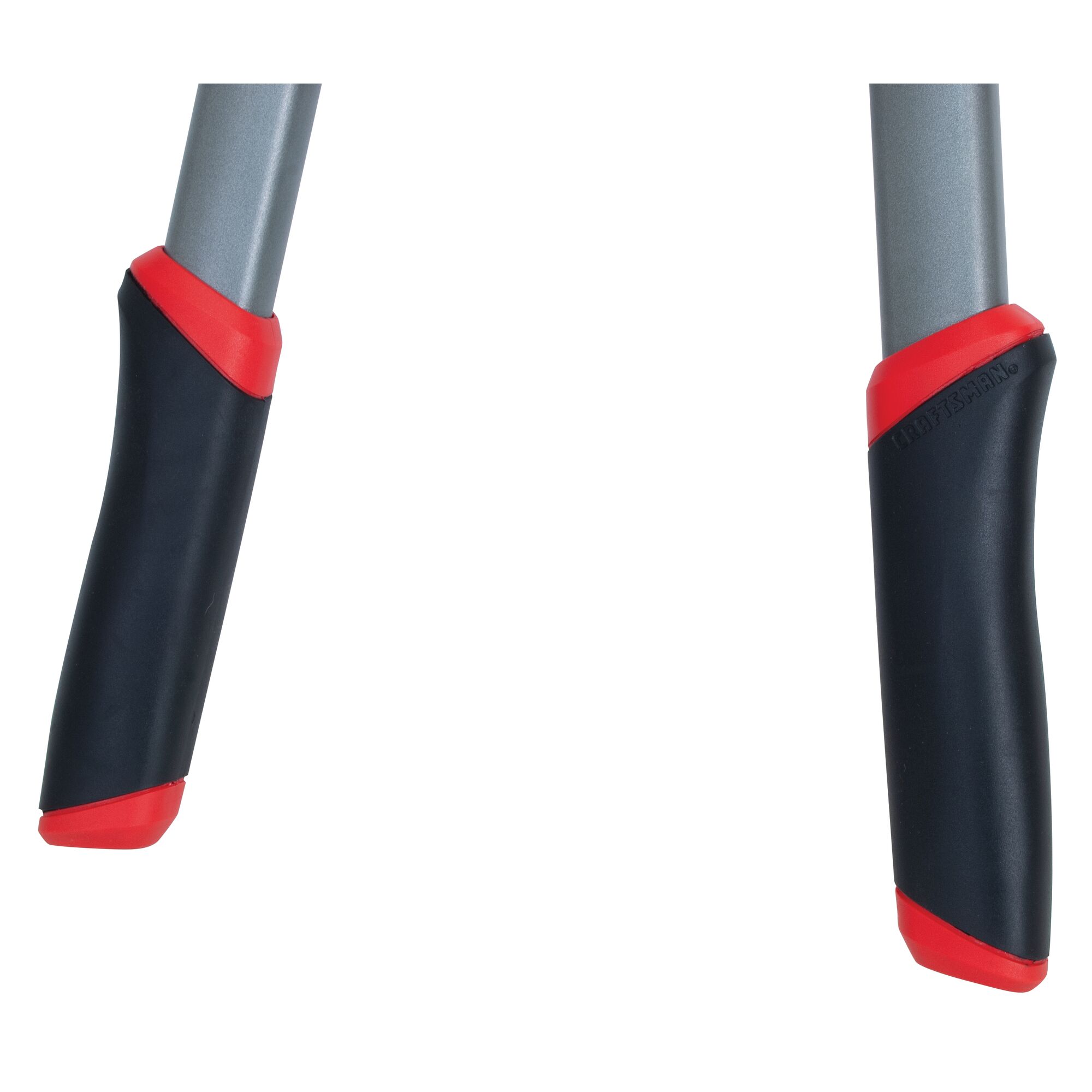 Aluminum handle feature of compound bypass lopper.