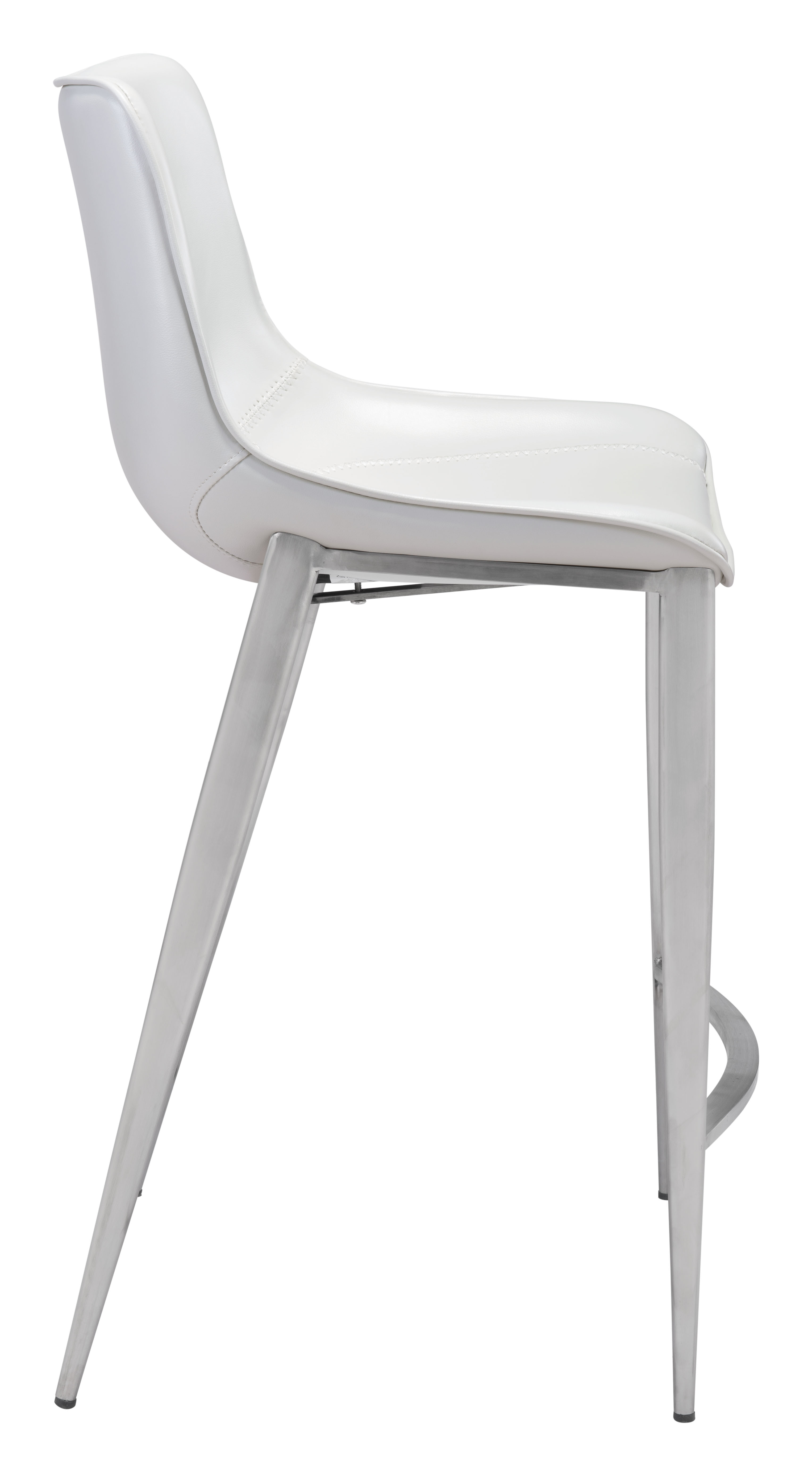 Magnus Counter Stool (Set of 2) White & Silver product image