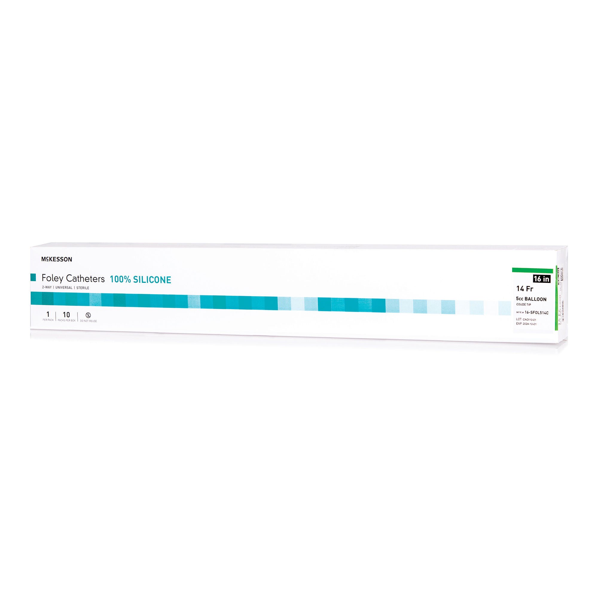 McKesson Silicone Foley Catheter, Coudé Tip, 14 Fr.