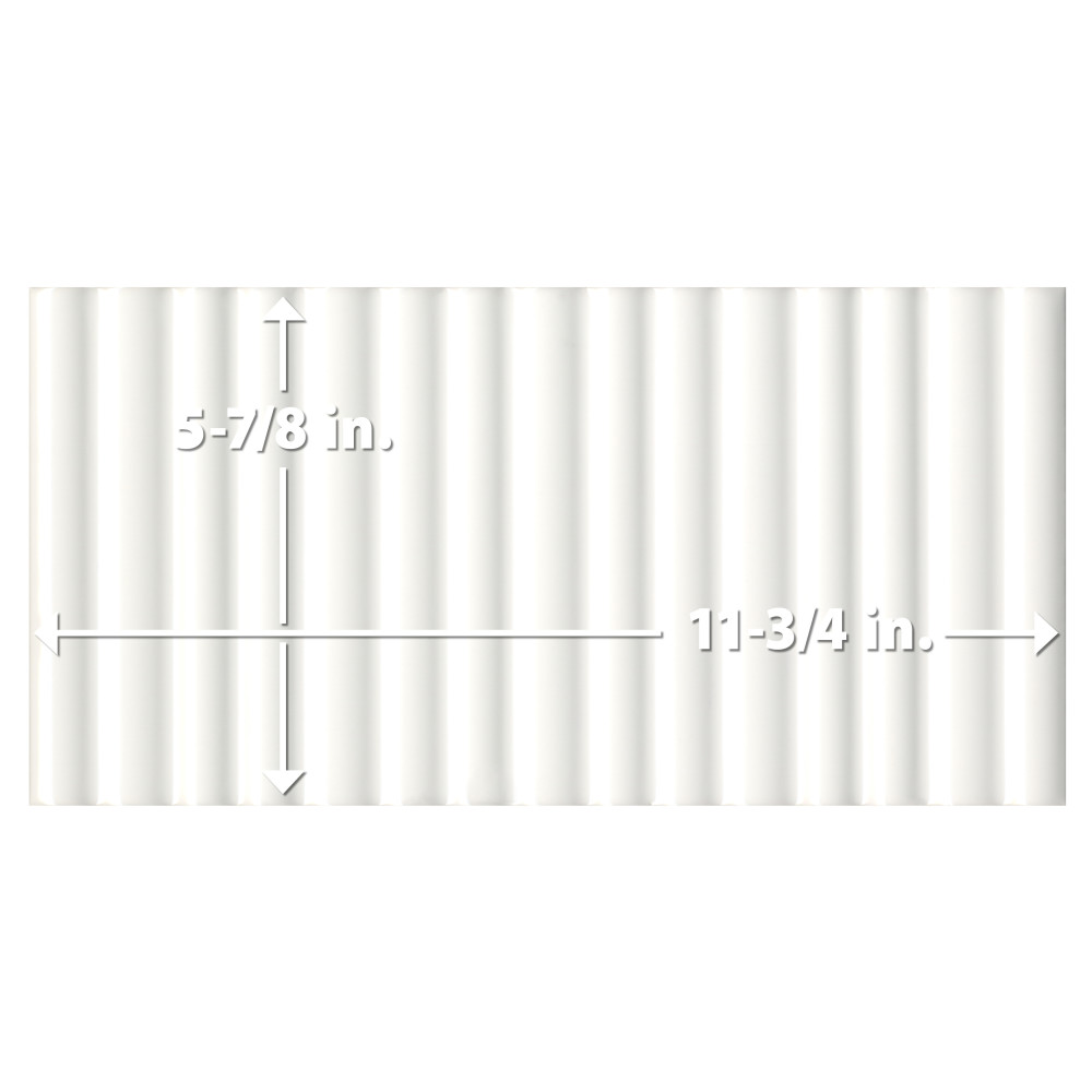 Crown Heights Rubik Glossy White 5-7/8 in. x 11-3/4 in. Ceramic Wall Tile