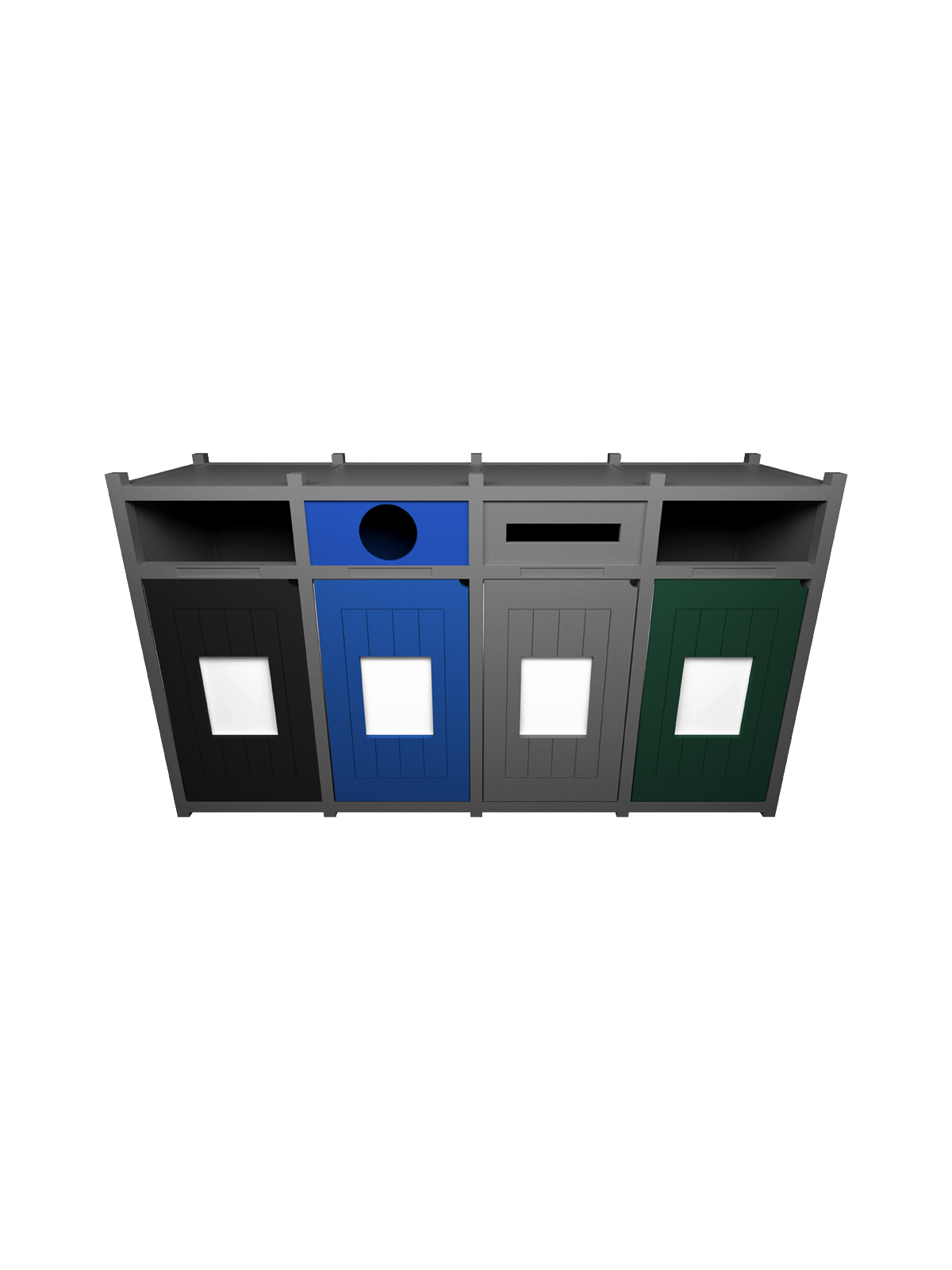 VISION – Quad – Unit – Full-Circle-Slot-Full – Grey-Black-Blue-Green
