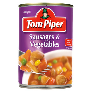 tom piper™ sausages & vegetables 400g image