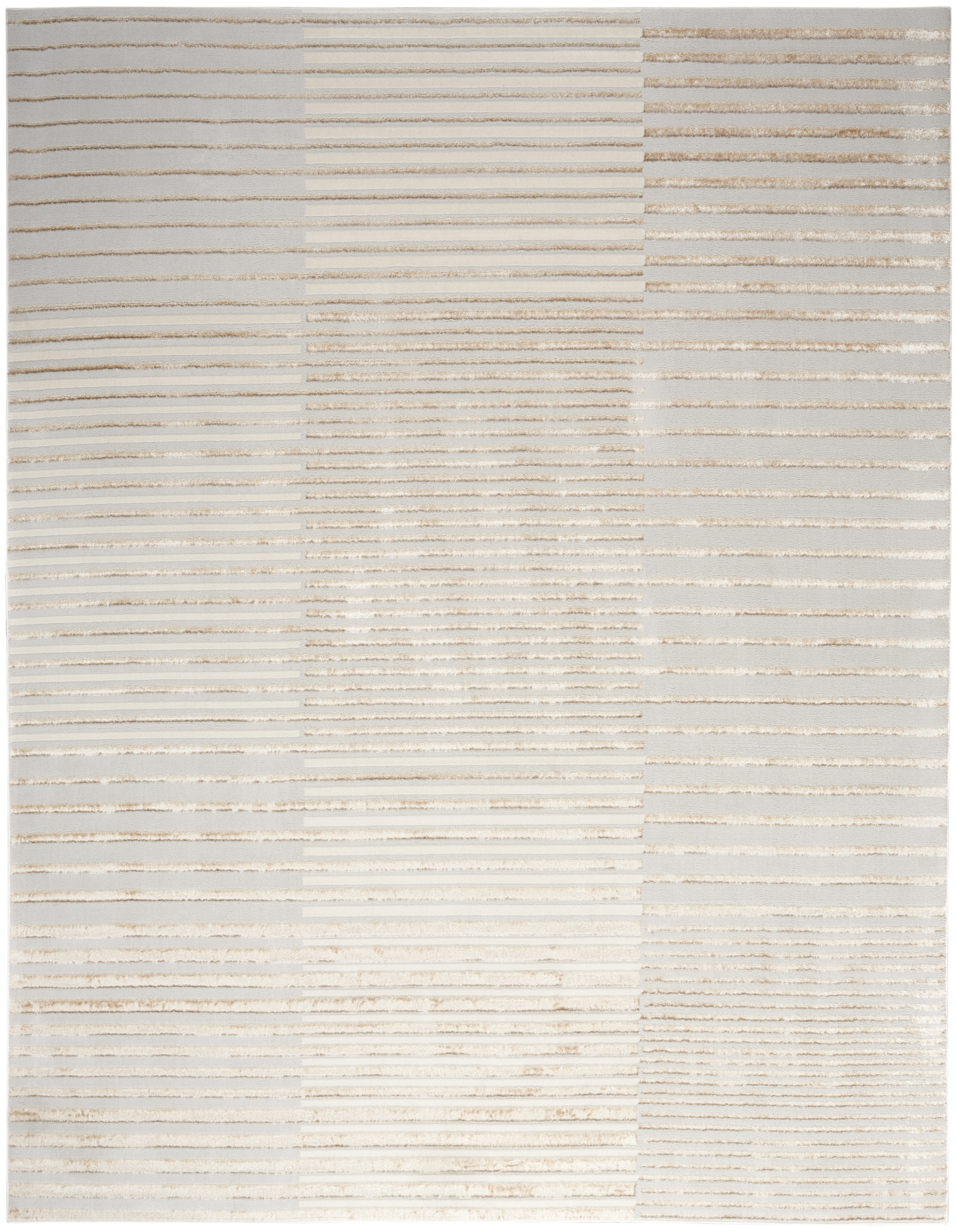 Nourison Splash 7'10" x 9'10" Beige Silver Modern Indoor Rug