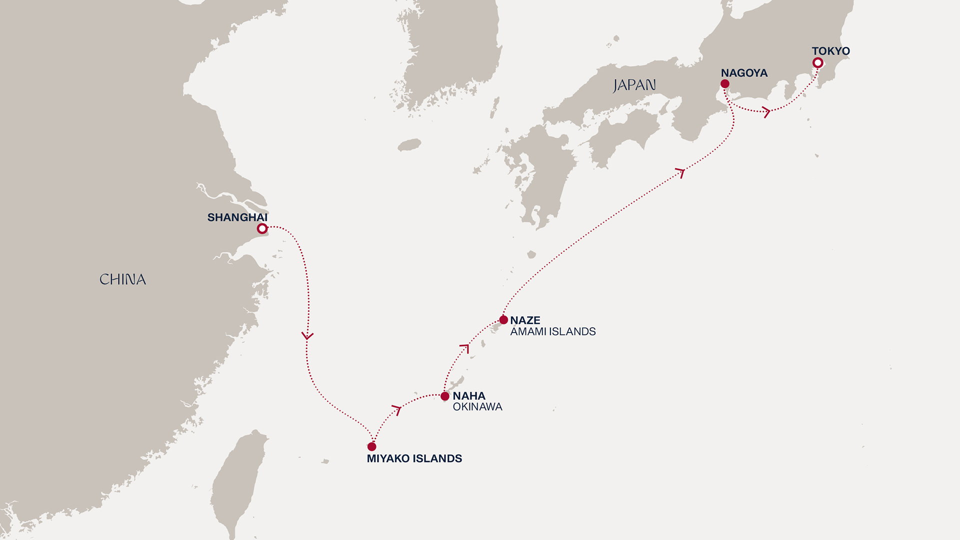 Itinerary map