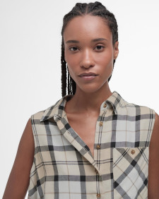 Agnes Sleeveless Shirt Safari Dress Tartan