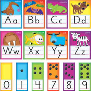 Awesome Animals Alphabet Cards Standard Manuscript B.B. Set