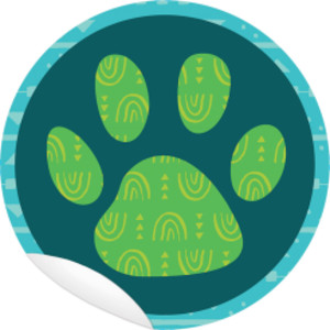 Paw Print 5" Floor Decals Sticker Pack, 10 Pieces