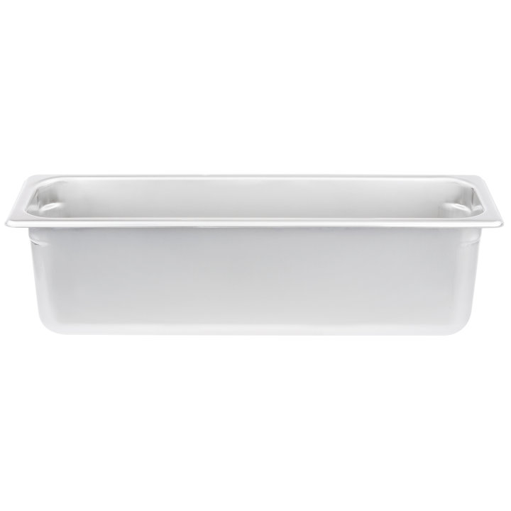 Half-size 6-inch-deep Super Pan® heavy-duty stainless steel steam table pan with flat corners