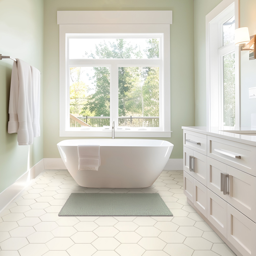 Sample – Textile Basic Hex Cotton Porcelain Floor and Wall Tile