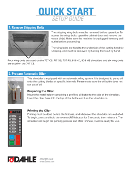 Dahle PowerTEC® 747 CS Shredder Quick Start Guide