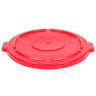 Rubbermaid Commercial, BRUTE, Self-Draining, Round, Resin, 44 gal, Red, Receptacle Lid