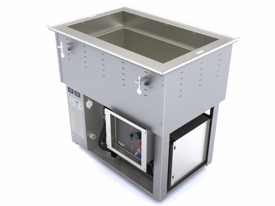 120 Volt Two-Well Hot or Cold Drop-In with Auto Drain