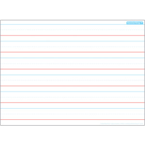 Smart Poly&reg; Single Sided PosterMat Pals&reg; Space Savers, Handwriting 1", 13" x 9.5"