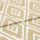 Beige-and-white geometric patterned fabric, folded diagonally to reveal repeating diamond motifs; lying flat with a visible crease, close-up studio view with neutral lighting emphasizing woven texture.