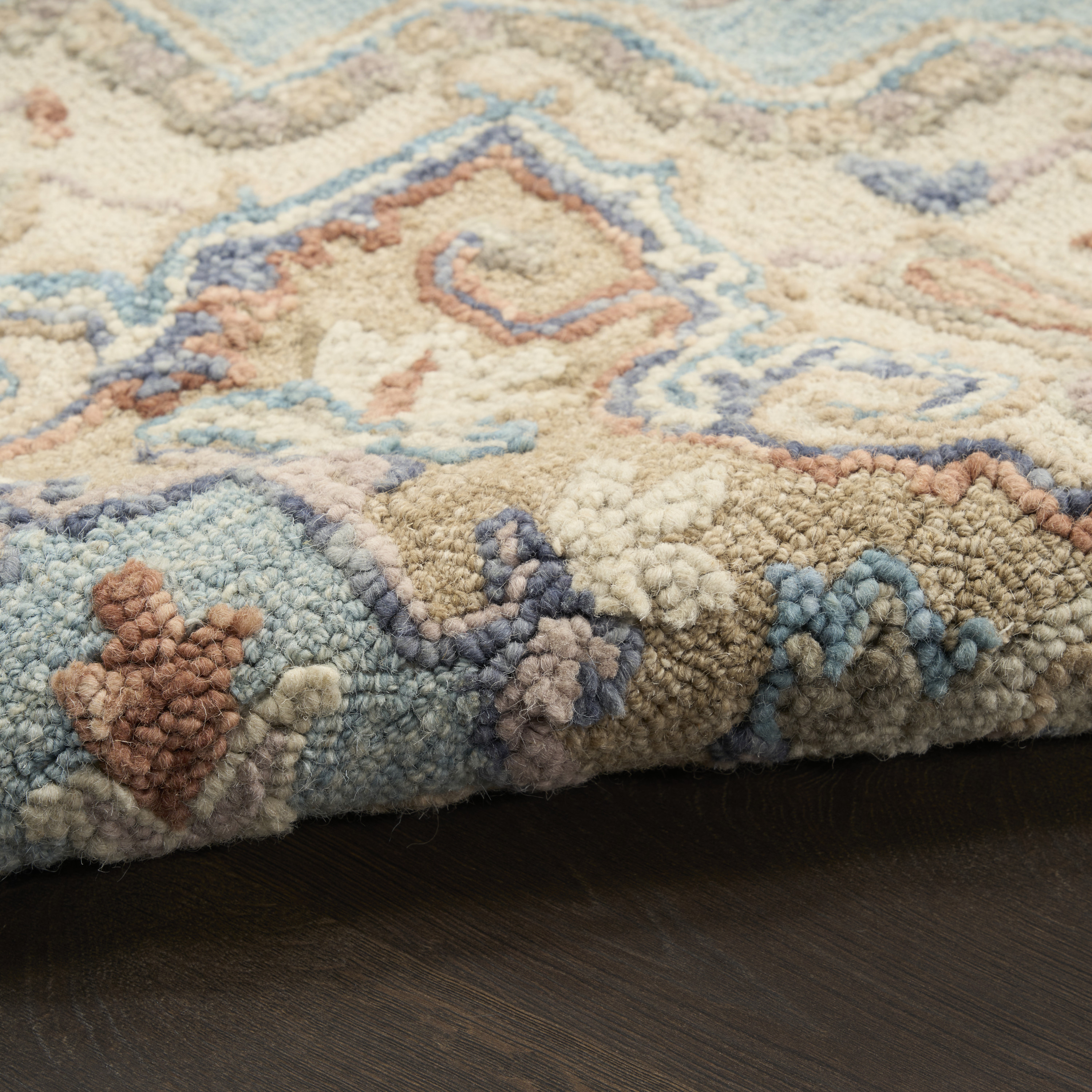 Nourison Maison 9'9" x 13'9" Light Blue Ivory Vintage Indoor Rug