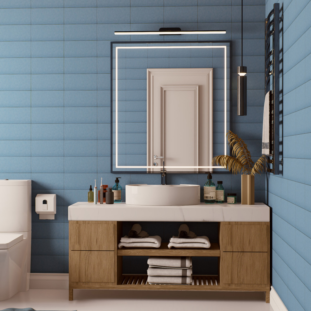 Piscina Matte Light Blue with BioTech 4-3/4 in. x 9-5/8 in. Porcelain Floor and Wall Tile