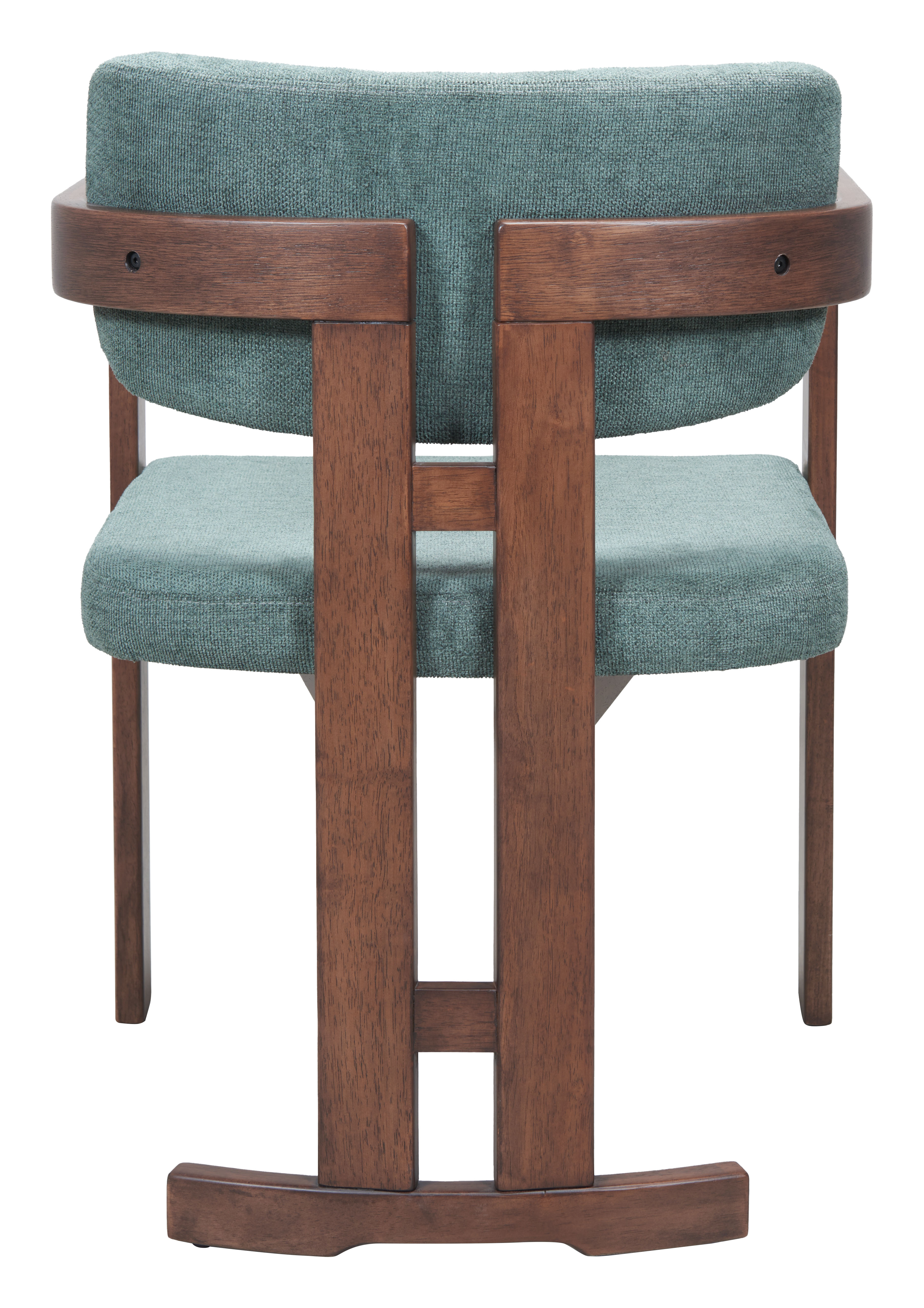 Poly Dining Chair Moss Gray & Walnut product image