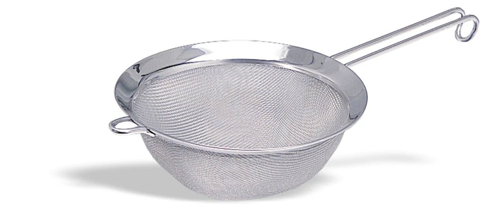 Half-sphere strainer 15 centimeter stainless steel with 0.7 millimeter mesh