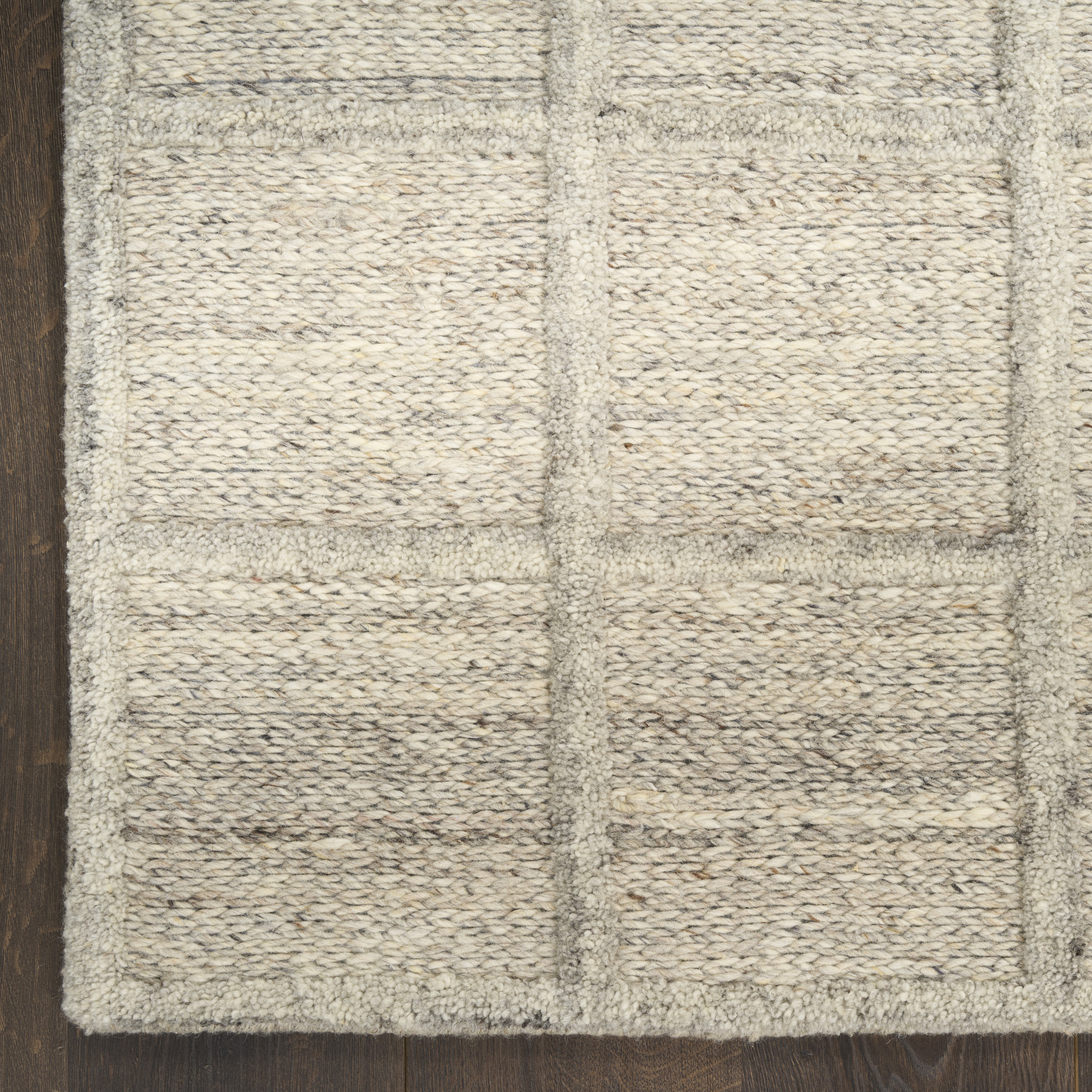 DKNY Pure Framework 2' x 3' Silver Modern Indoor Rug