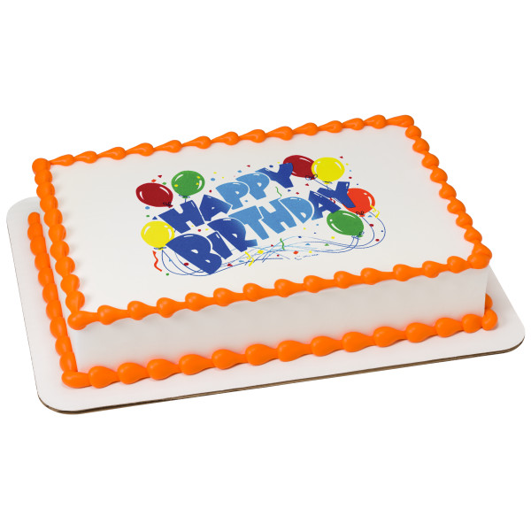 Happy Birthday Balloons Edible Image®