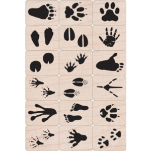 Ink 'n' Stamp Animal Prints Stamps, Set of 18