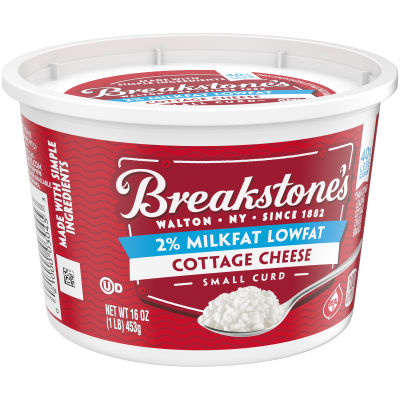 Breakstone's Lowfat Small Curd Cottage Cheese Sodium 2% Milkfat, 16 oz Tub