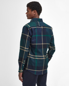 Dunoon Tailored Long-Sleeved Shirt Green Loch