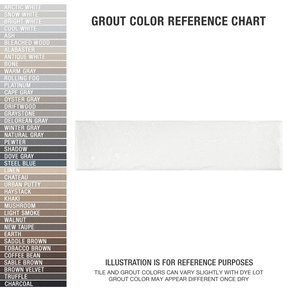 Brooklin Brick White 2-3/8 in. x 9-3/4 in. Porcelain Floor and Wall Tile