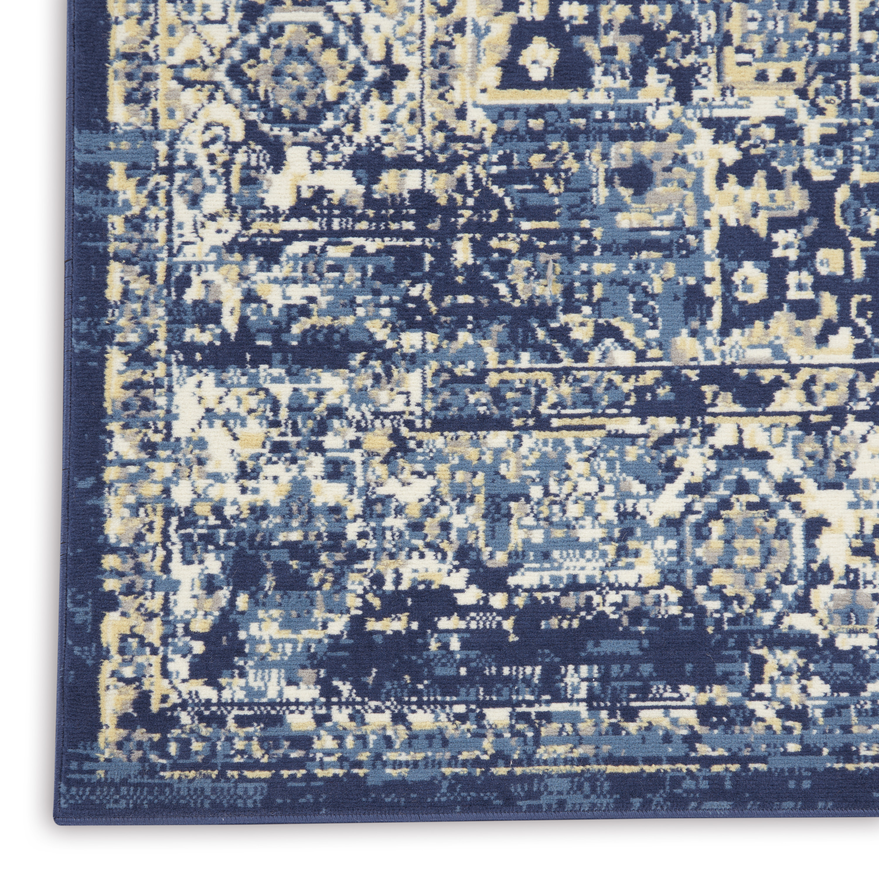 Nourison Grafix 8'6" x 12' Navy Blue Vintage Indoor Rug