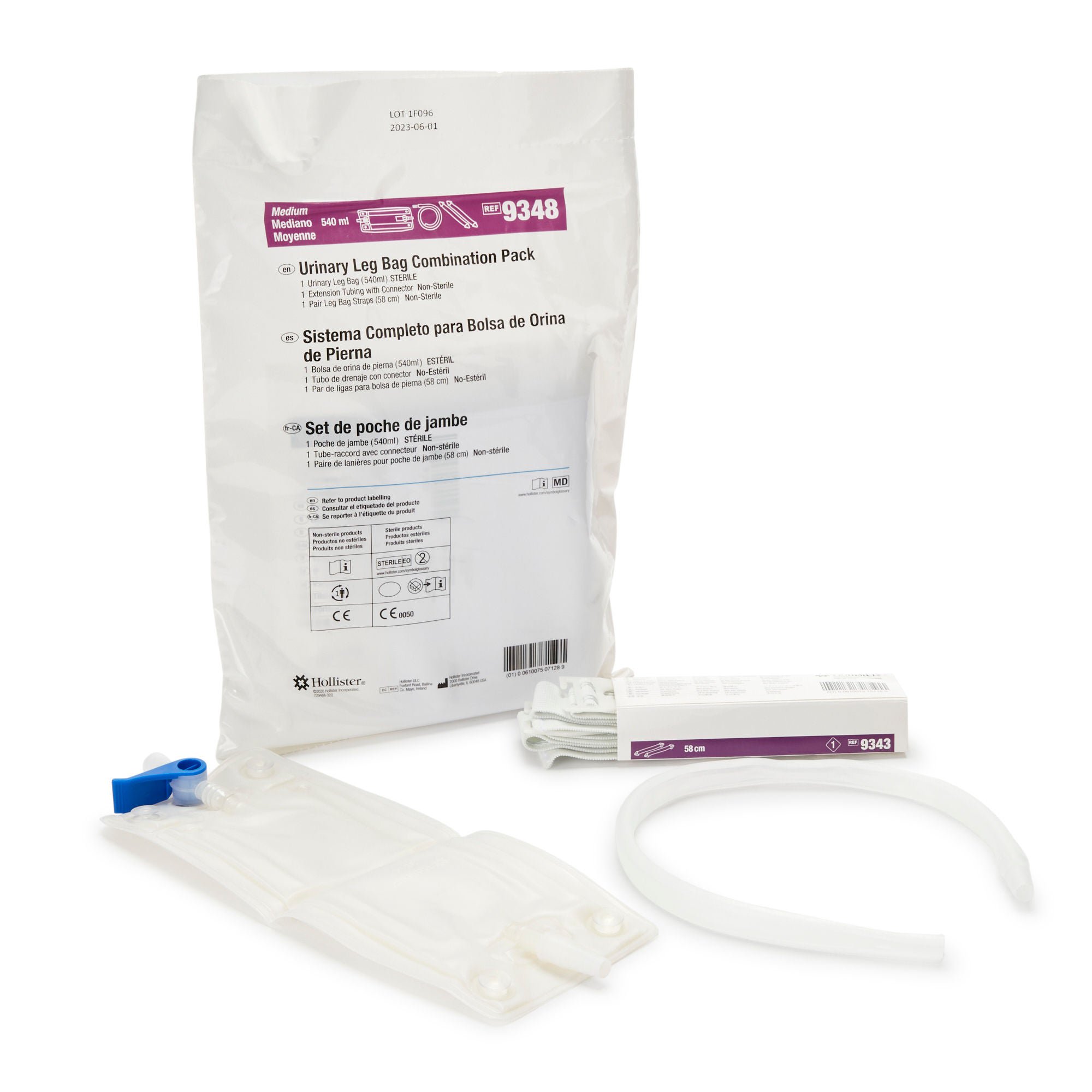 Hollister Urinary Leg Bag, 540 mL