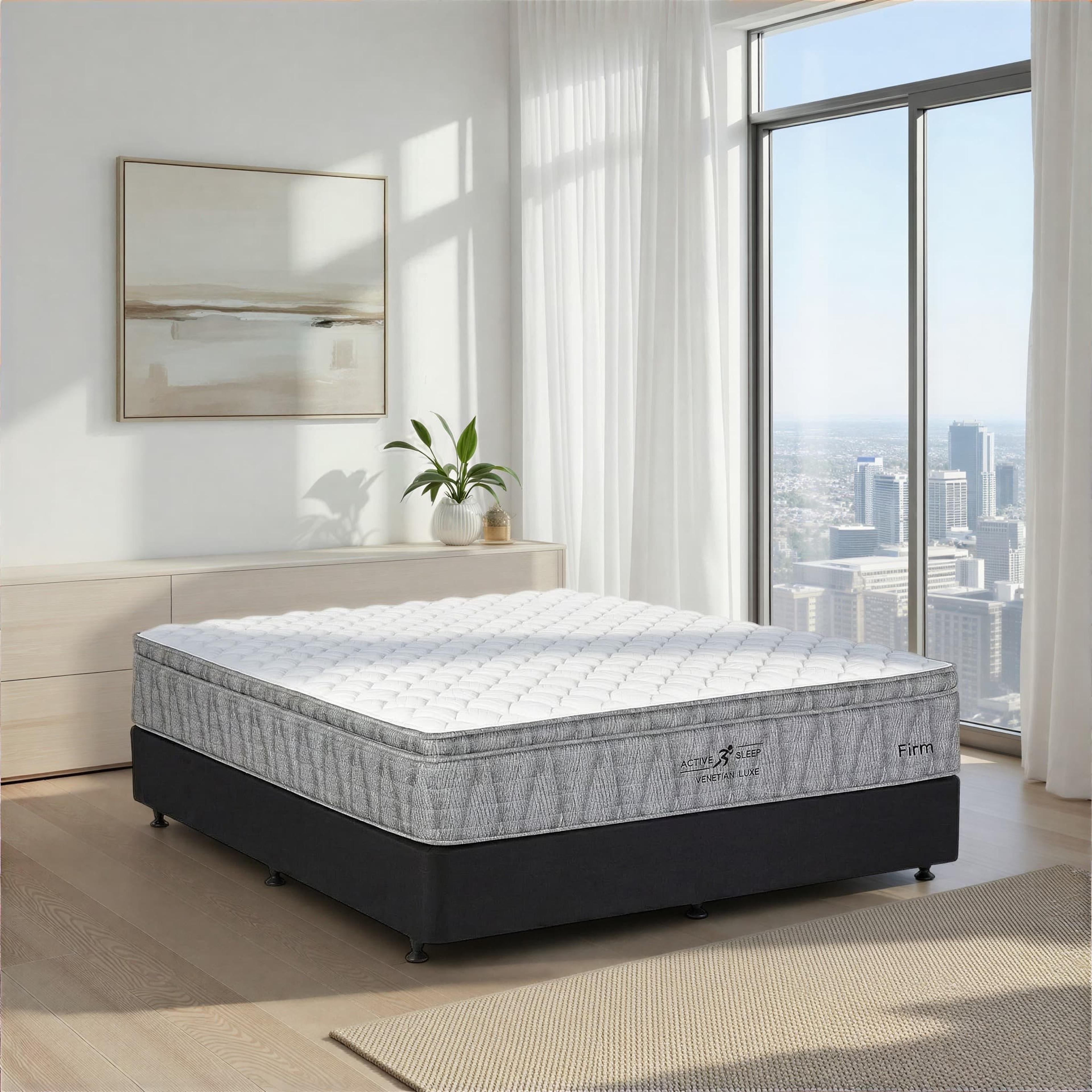 Lifestyle image of the Active Sleep Venetian Luxe Mattress, Firm from Forty Winks