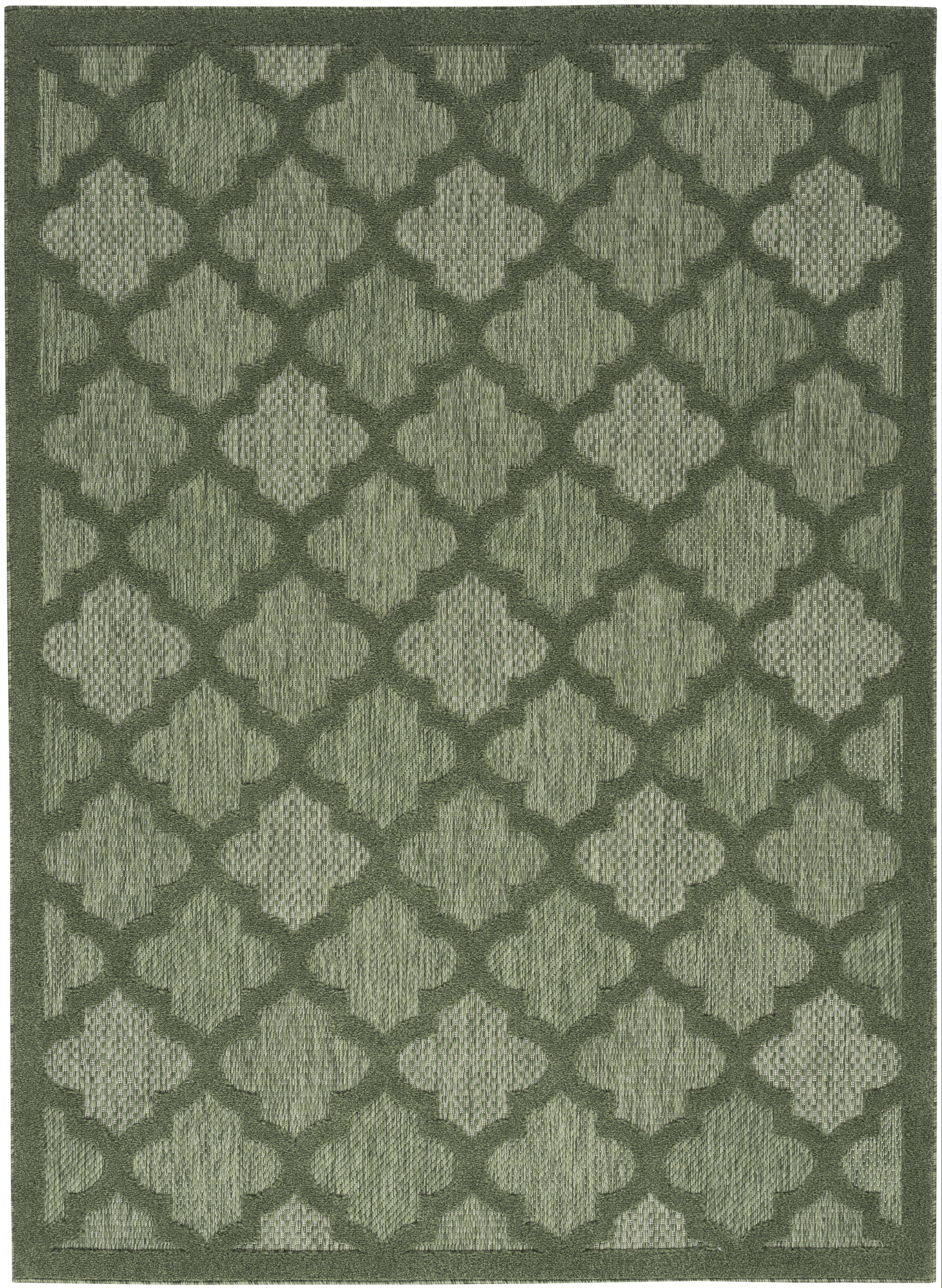 Nourison Easy Care 4' x 6' Green Modern Rug